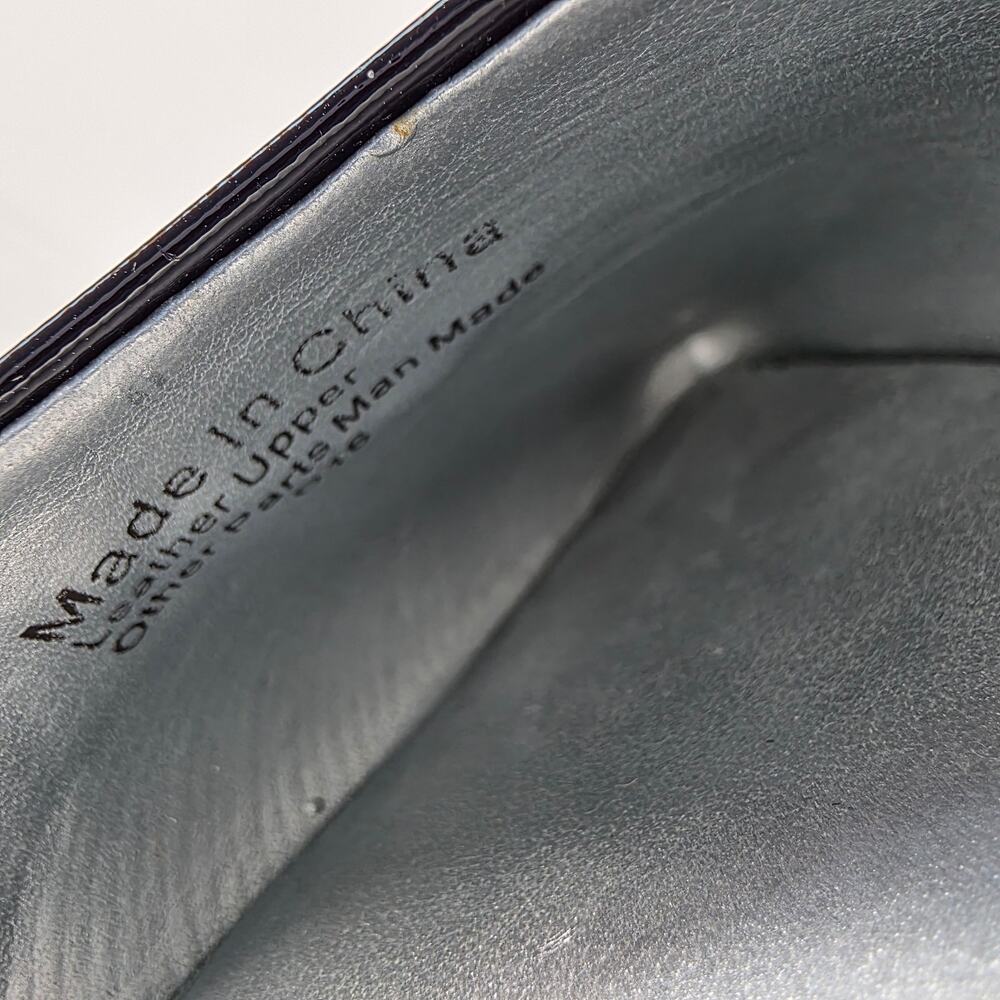 Trotters Black Patent Slingback Kitten Heels Size 6 W Pointed Toe Pumps Office - Picture 7 of 13